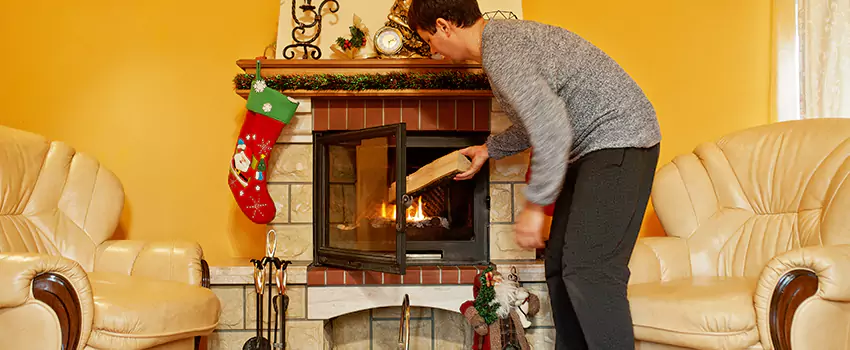 Rusted Metal Fireplace Restoration in Burlington, Vermont